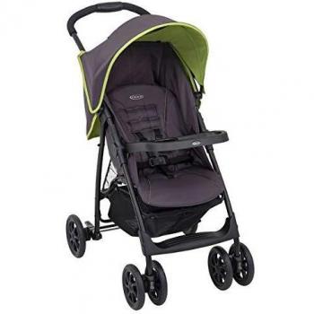 Graco Mirage Buggy para niños desde el nacimiento hasta los 3 años, de 0 a 15 kg, plegable, ligero y manejable, gran cesta de almacenamiento, bandeja para aperitivos, respaldo ajustable, gris Zest