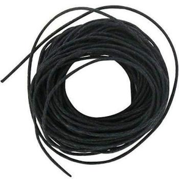 Cuerda de Algodón Cera 5 m x 1 mm Negra
