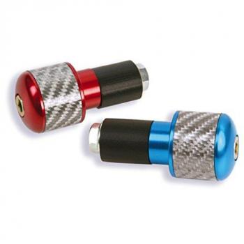 Contrapesos de fibra de carbono para manillar 13,5 cm, color azul, modelo SS607, código 8430525061149