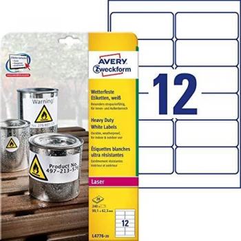 Avery - L4776-20 White Printer Label