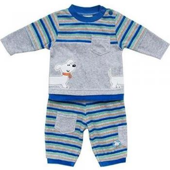 Schnizler Nickianzug, Freizeitanzug Hündchen-Chándal Bebé niños, Grey - Grau