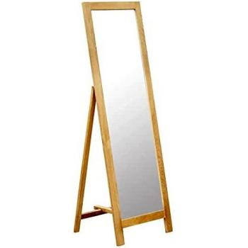 Freestanding Mirror 48x46.5x150 cm Solid Oak Wood