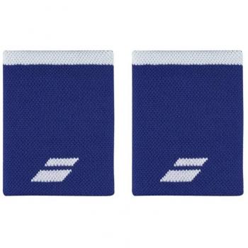 Muñequera Babolat Logo Jumbo Wristband - Azul, Blanco