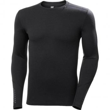 Helly Hansen Men's Lifa Merino Midweight Crew Base Layer T-Shirt Black Size: L