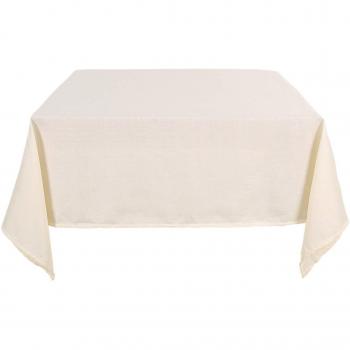 Deconovo Manteles de Mesa Rectangular Efecto Lino para Cocina 130 x 130 cm Beige