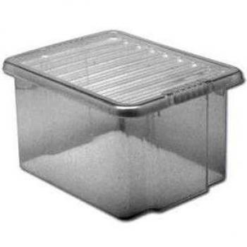 5 Star Storage Box Plastic with Lid Stackable 35 Litre Clear Ref 12455