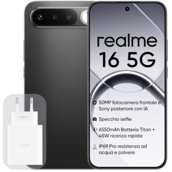 Smartphone Realme 16 5G 6,57 Dual SIM 256GB 8GB RAM Batería de 7000 mAh Negro