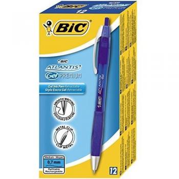 BiC Atlantis - Caja de bolígrafos de punta redonda de tinta de gel
