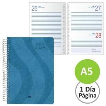 Agenda 2024 espiral Liderpapel Syros azul
