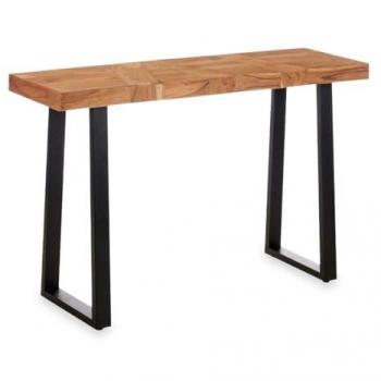 Recibidor Trama 110 x 35 x 77 cm - Marrón y Negro - Madera de Acacia