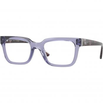 Gafas de Vista VOGUE EYEWEAR VO5611B 3177 para Mujer, Montura de Nylon Violeta Transparente, Tamaño 50, Bloqueo de Luz Azul Disponible