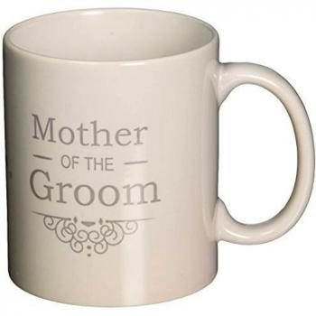 Mensuk Mother of The Groom, Silver Wedding, Matching Marriage Set, Grey Swirls, Ceramic Mug, 11-Oz