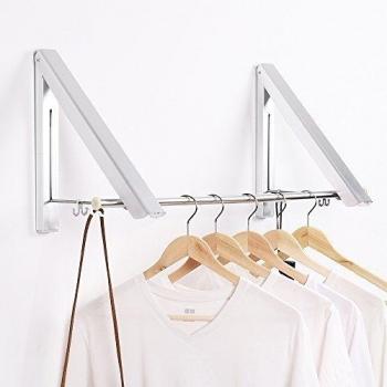 Jerrybox Perchero de Pared, Aluminio, 2 Unidades, Percha Plegable para Ahorrar Espacio