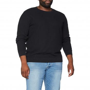 JACK & JONES Jprthomas Knit Crew Neck PS, suéter para Hombre, Negro Black, 4XL
