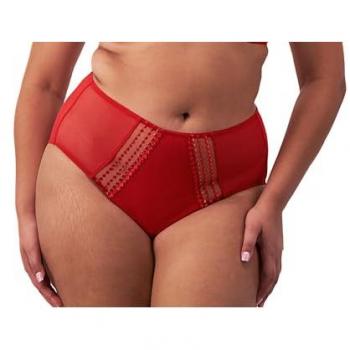 Elomi Matilda High-Waisted Cotton Culotte in Haute Red XL