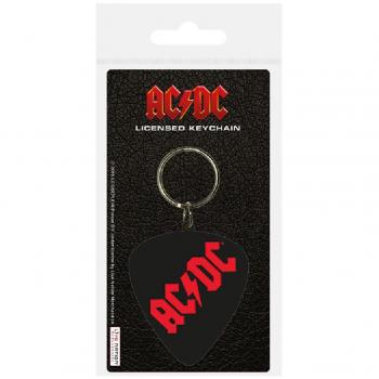 Llavero de goma AC/DC - Plectro multicolor 4 x 6 x 1,3 cm