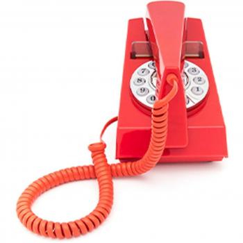GPO 1960 Retro Push-Button Desktop Phone - Red