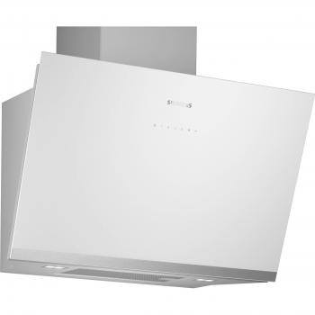 Campana extractora Siemens LC81KAN20, decorativa inclinada, 80 cm, 51 dB, 432 m³/h, color blanca