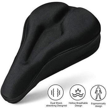 Sillín Cubre Bicicleta Gel, RIXOW Funda Sillin Bicicleta Gel, Asiento de Bicicleta Gel, Sillín Cojín Suave para Bicicleta de Carretera de Montaña y Urbana
