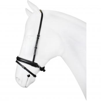 Horka sueco muserola blanco acolchado, negro/blanco, Cob