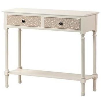 Consola MDF Pino Blanco Marrón 90x30x75 cm - Entrada Casa Salón Dormitorio