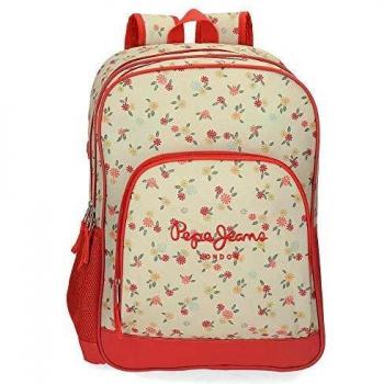 Pepe Jeans Joseline Mochila Doble Compartimento Adaptable a Carro Multicolor 32x45x15 cms Poliéster 21.6L
