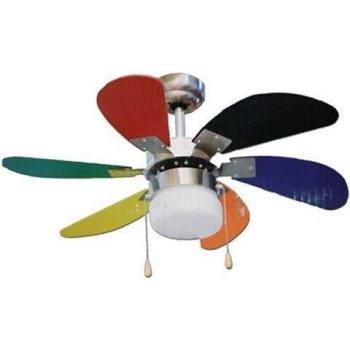 Orbegozo CC 65085 - Ventilador de techo con luz, 6 palas multicolor, diámetro 85 cm, potencia de 45 W, 3 velocidades