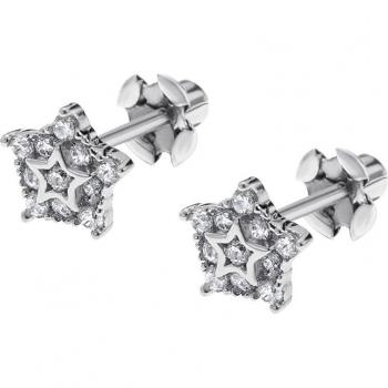 Pendientes Estrella Time Road WS01678 Plata, Mujer