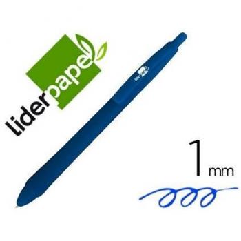 Bolígrafo Liderpapel Soft Touch retráctil 1,0 mm tinta azul