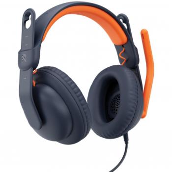 Logitech Zone Learn Over Ear USB-C Headset - Black/Orange