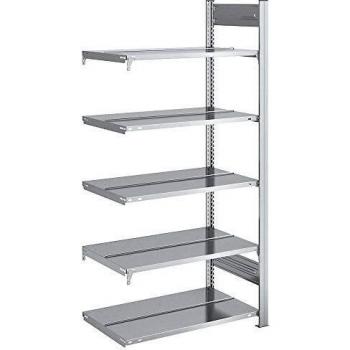 Estante para documentos apilable, galvanizado, altura 1750 mm, doble cara, estante de montaje, dimensiones 750 x 600 mm