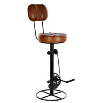 Taburete DKD Home Decor Marrón Negro Metal 45 x 45 x 118 cm