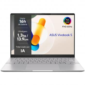 Portátil Asus VivoBook S 14 OLED M5406NA-QD082W, procesador AMD Ryzen 5 7535HS, 16 GB de RAM, 512 GB SSD, pantalla de 14 pulgadas, Windows 11
