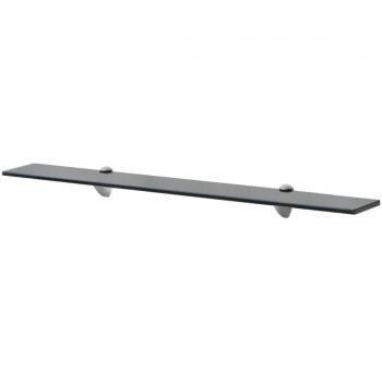 Estante flotante de cristal 80x10 cm 8 mm Transparente, Negro, Blanco - Mueble Almacenaje Estantería para Oficina, Estudio, Sala de Estar, Dormitorio