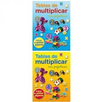 Tablas de multiplicar con pegatinas