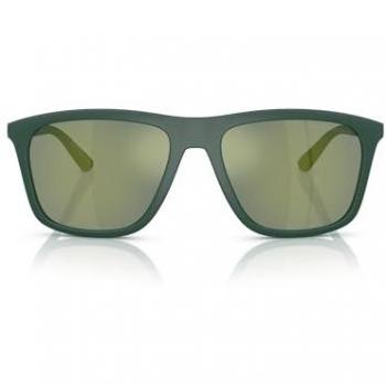 Emporio Armani EA4237 Men's Square Green Silver Mirror Sunglasses 57MM