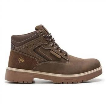 Botines Casual Urbanos para Hombre Dunlop Marrones con Collarín Acolchado y Cierre de Cordones Talla 43