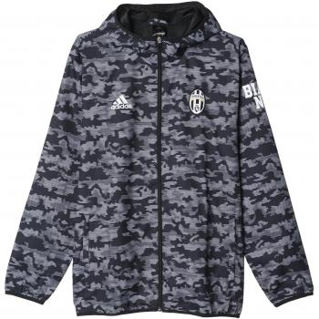 adidas Juventus Windbreaker - Sudadera para hombre, color gris / negro / blanco, talla XL