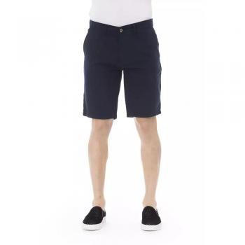 Baldinini Trend Blue Cotton Short - IT44 | XS