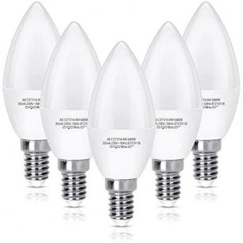 Aigostar - Bombilla LED E14 Vela 4W