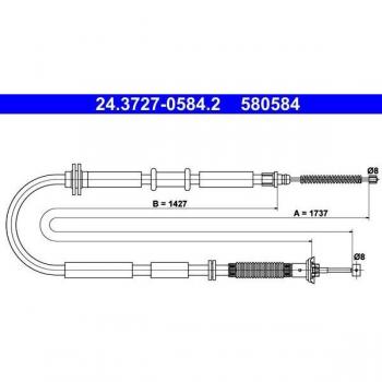 Cable de freno de mano ATE 24.3727-0584.2