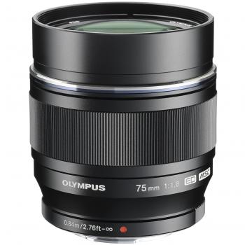 Objetivo Olympus M.Zuiko Digital ED 75 mm F1.8, longitud focal fija rápida, apto para todas las cámaras MFT