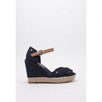 Tommy Hilfiger BASIC OPEN TOE HIGH WEDGE Esparto Con Cuña Mujer Azul 41