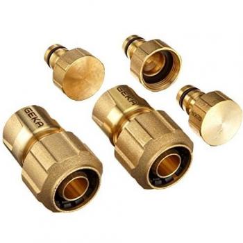 Sistema de conexión Geka KTW 3/4 - 19mm con accesorios para agua potable, color dorado