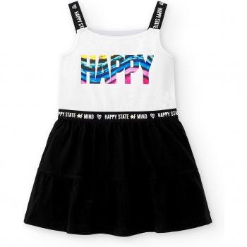 Tuc Tuc - Vestido de niña bicolor de tirantes con letrero frontal Summer Vibes