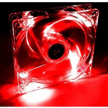 Akyga AW-12A-BR - Ventilador para PC de 120 mm con LED rojo