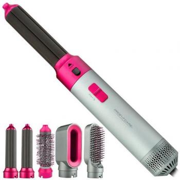 Cepillo de Aire Caliente 4 en 1 Multifuncional ProfiCare PC-HAS 3132, 1000W, Gris-Rosa