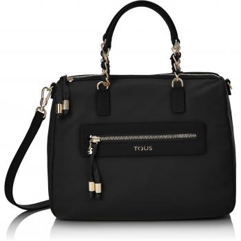 TOUS Bowling Brunock Chain, Bolso Bolera para Mujer, Negro