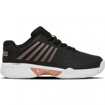 K-Swiss Hypercourt Express 2 HB Zapatillas de Tenis para Mujer - Negro/Dorado, Talla 37 (Tierra Batida)