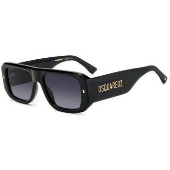 Dsquared2 Black Dark Grey Shaded Sunglasses for Men, Size: 54 MM